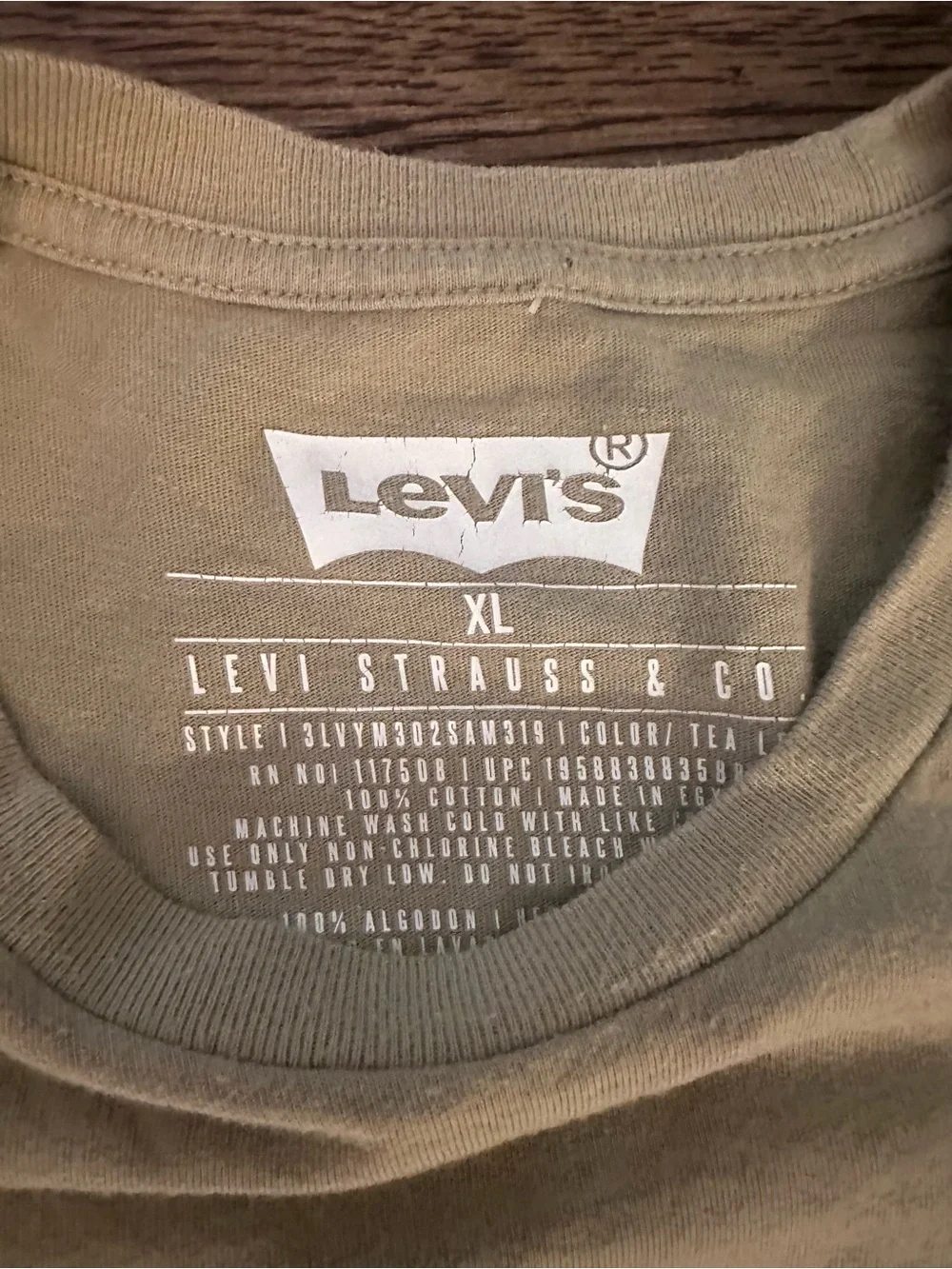 Levi's Olive Short Sleeve Tee with Desert Graphic